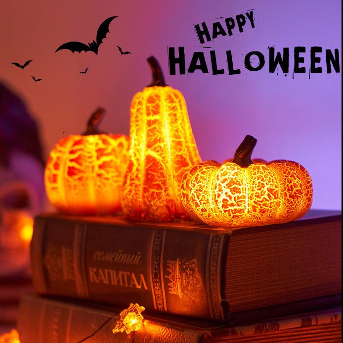 Cracked Pumpkin LED Night Light - Perfect Gift for Kids and Girls