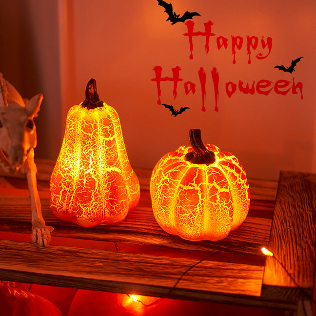 Cracked Pumpkin LED Night Light - Perfect Gift for Kids and Girls