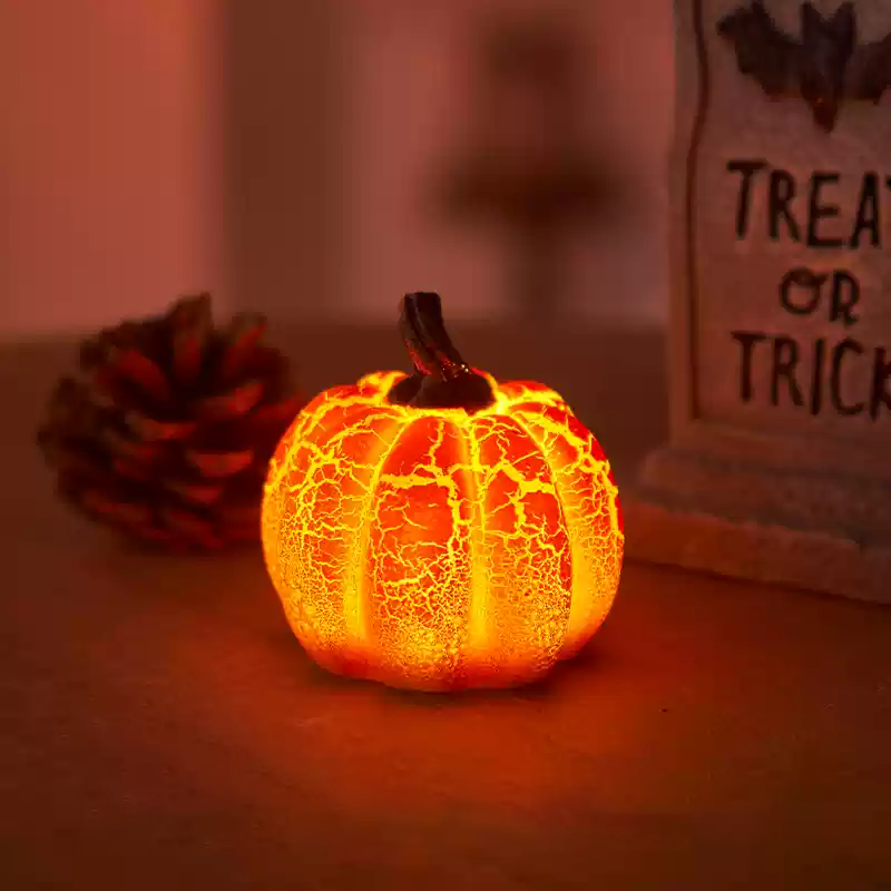 Cracked Pumpkin LED Night Light - Perfect Gift for Kids and Girls