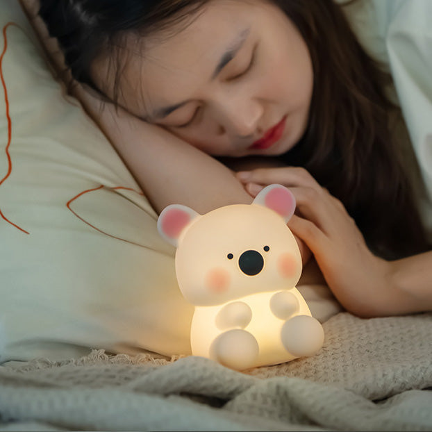 Squishy Silicone Koala With Hat LED Night Light - Perfect Gift for Kids and Girls
