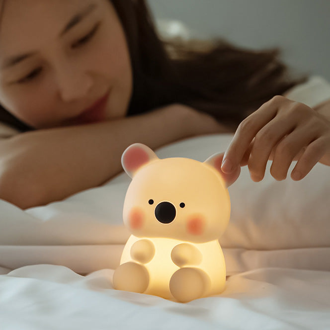 Squishy Silicone Koala With Hat LED Night Light - Perfect Gift for Kids and Girls
