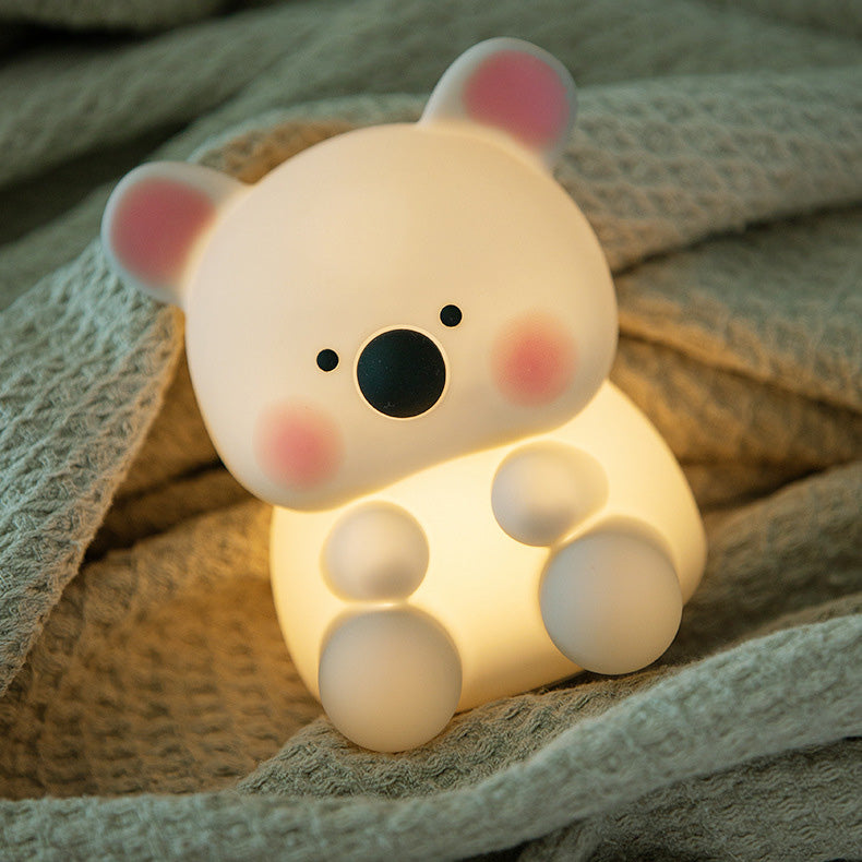 Squishy Silicone Koala With Hat LED Night Light - Perfect Gift for Kids and Girls