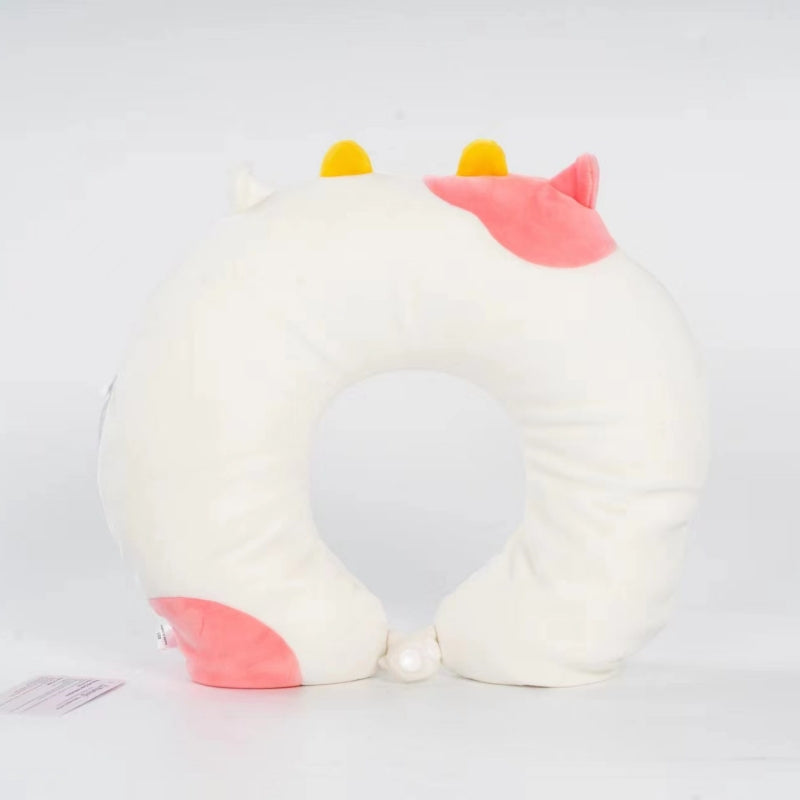 Strawberry Cow Flip Pillow Reversible Neck Pillow Kawaii Plush Pillow U-shaped pillows