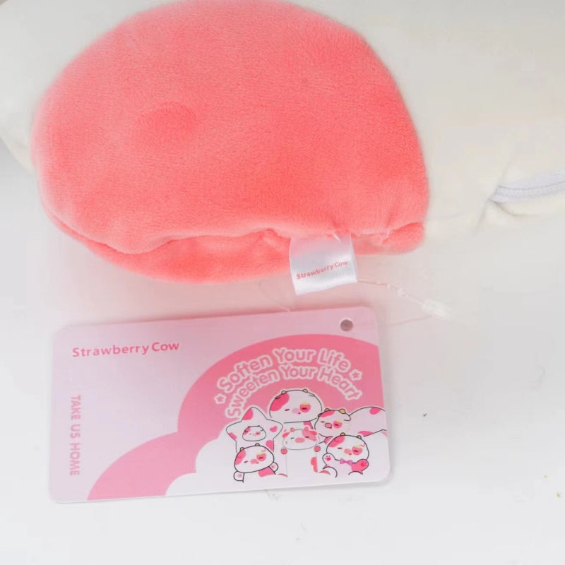 Strawberry Cow Flip Pillow Reversible Neck Pillow Kawaii Plush Pillow U-shaped pillows