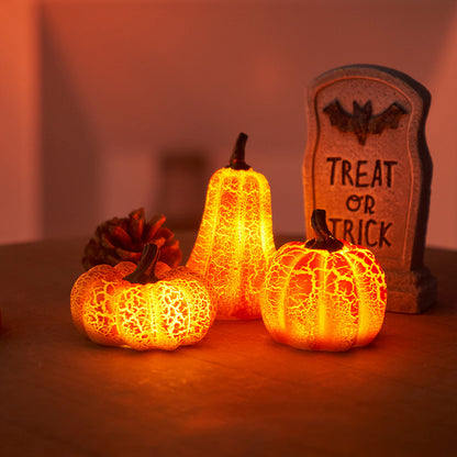 Cracked Pumpkin LED Night Light - Perfect Gift for Kids and Girls