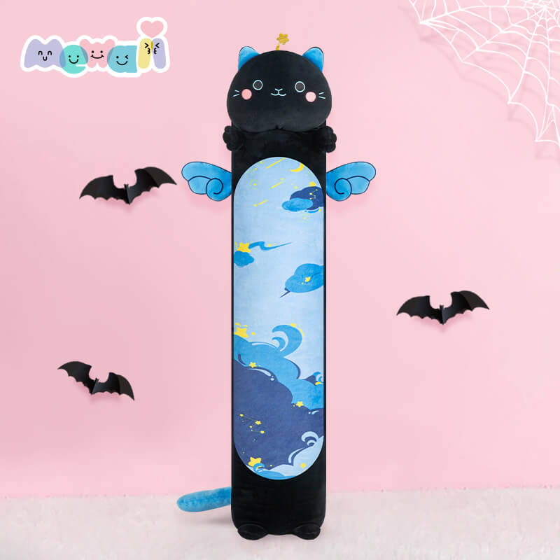 Mewaii Kawaii Black Cat Plushie Stuffed Animal Plush Pillow Squish Toy –