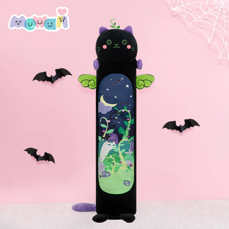 Mewaii™ Original Design Devil Mint long Cat Stuffed Animal Kawaii Plush Pillow Squish Toy