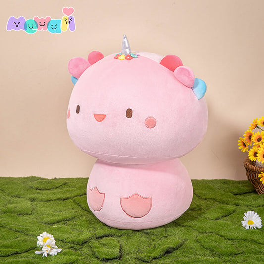 Cuteeeshop Mewaii  Mushroom Family  Axolotl Stuffed Animal Kawaii Plush Pillow Squish Toy