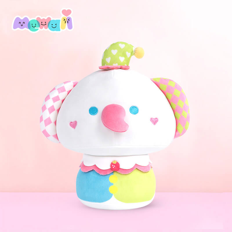 Mewaii® Mushroom Family Clown Elephant Kawaii Plush Pillow Squish Toy