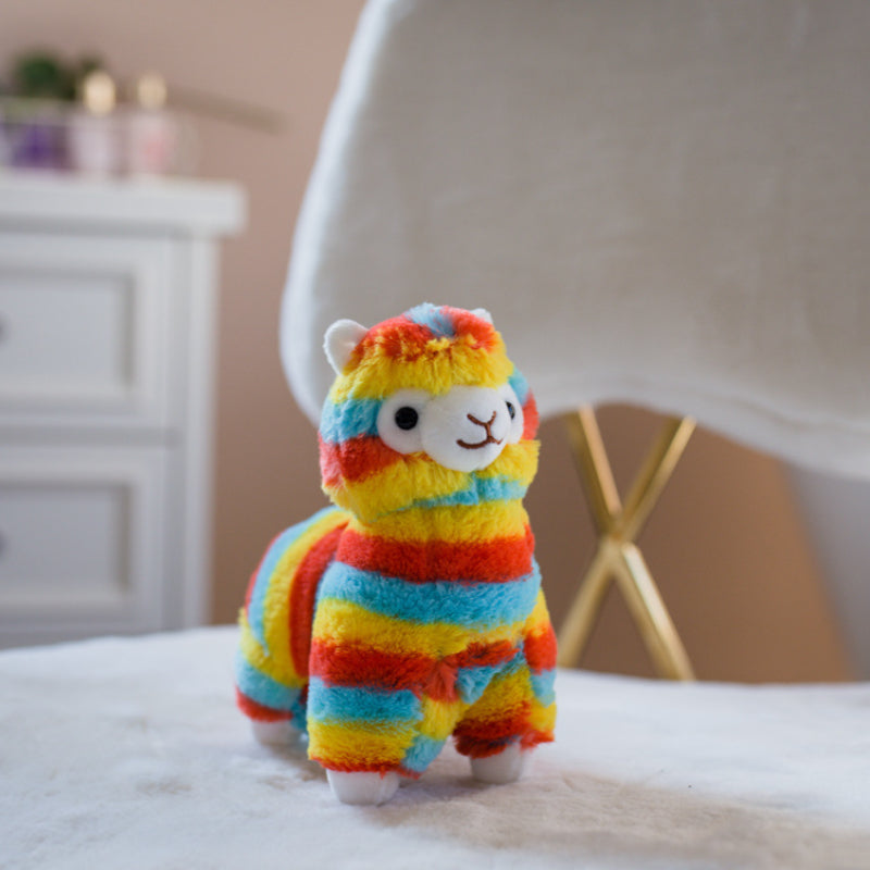 Cuteeeshop Rainbow Alpaca Stuffed Animal Kawaii Plush Pillow Squish Toy