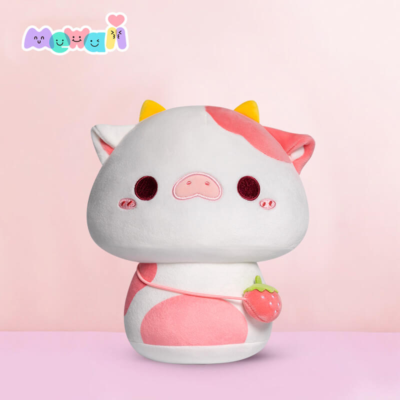 Mewaii® Mushroom Family Cow Series Stuffed Animal Kawaii Plush Pillow Squish Toy