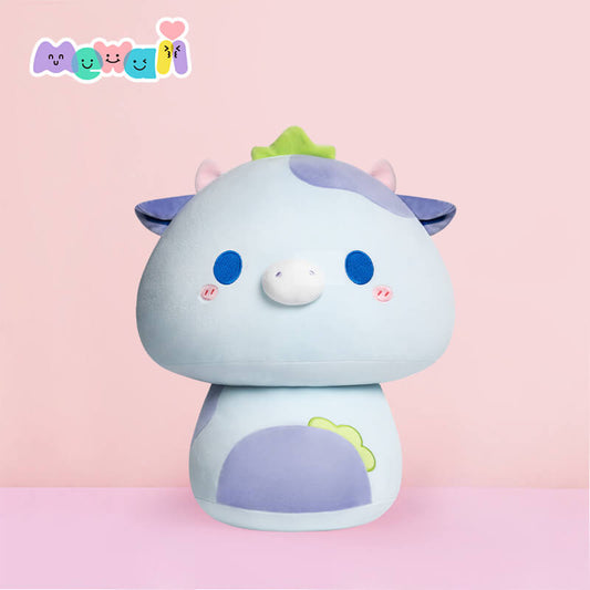 Mewaii® Mushroom Family Painted Jerry Cow Kawaii Plush Pillow Squish Toy