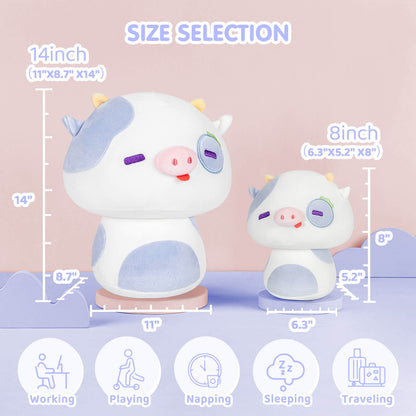 Mewaii® Mushroom Family Blueberry Cow Kawaii Plush Pillow Squish Toy