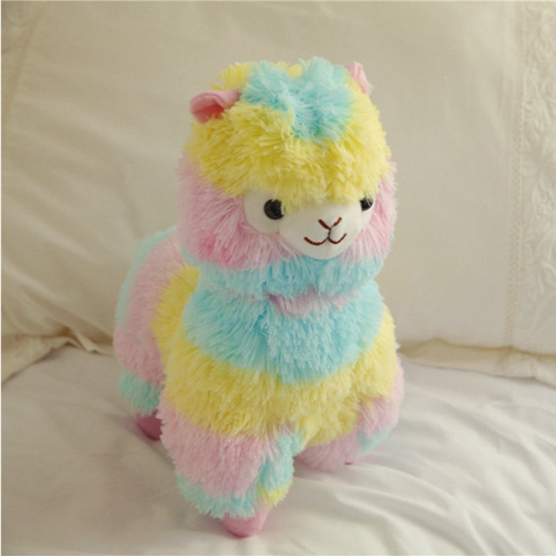 Cuteeeshop Rainbow Alpaca Stuffed Animal Kawaii Plush Pillow Squish Toy