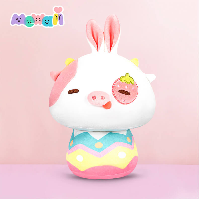 Kawaii Rabbit Cow Stuffed Animal Plush Pillow Squishy Toy
