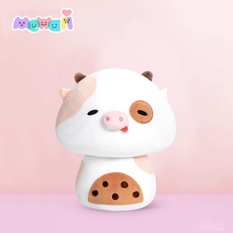 Mewaii® Mushroom Family Cow Series Stuffed Animal Kawaii Plush Pillow Squish Toy