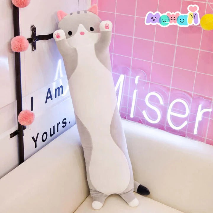 Mewaii Loooong Family Long Cat Kitten Stuffed Animal Kawaii Plush Pillow Squishy Toy List A