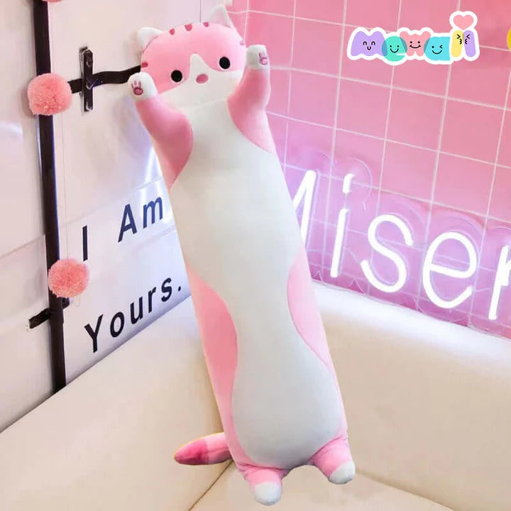 Mewaii Loooong Family Long Cat Kitten Stuffed Animal Kawaii Plush Pillow Squishy Toy List A