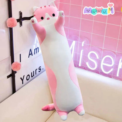 Mewaii Loooong Family Long Cat Kitten Stuffed Animal Kawaii Plush Pillow Squishy Toy List A