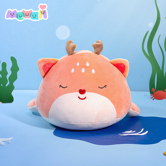 Mewaii  Pillow Original Puffy Hug Pink Whale Elk Squish Toy