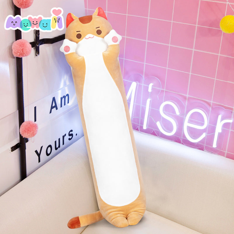 Mewaii Loooong Family Long Cat Kitten Stuffed Animal Kawaii Plush Pillow Squishy Toy List B