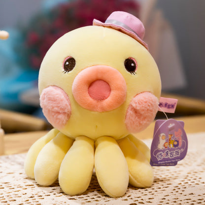 Cuteeeshop Cute Octopus with Hat Stuffed Animal Kawaii Plush Pillow Squish Toy