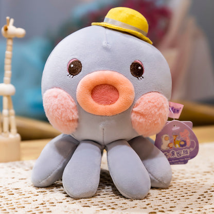 Cuteeeshop Cute Octopus with Hat Stuffed Animal Kawaii Plush Pillow Squish Toy