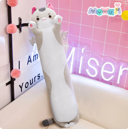 Mewaii Loooong Family Long Cat Kitten Stuffed Animal Kawaii Plush Pillow Squishy Toy List B
