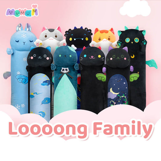 Mewaii Loooong Family Long Cat Kitten Stuffed Animal Kawaii Plush Pillow Squishy Toy List B