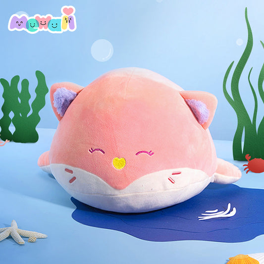 Mewaii  Pillow Original Puffy Hug Pink Whale Fox Squish Toy
