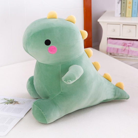 kawaii green washable stuffed t-rex dinosaur animal plush pillow toy